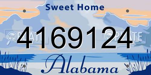 4169124 Alabama License Plate