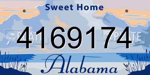 4169174 Alabama License Plate