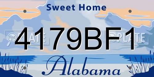 4179BF1 Alabama License Plate