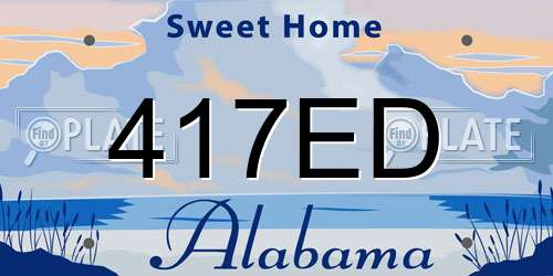 417ED Alabama License Plate
