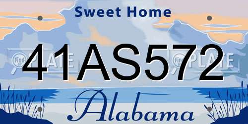 41AS572 Alabama License Plate