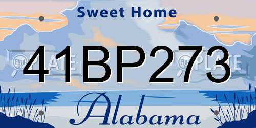41BP273 Alabama License Plate
