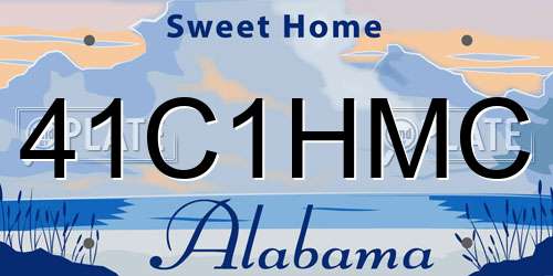 41C1HMC Alabama License Plate