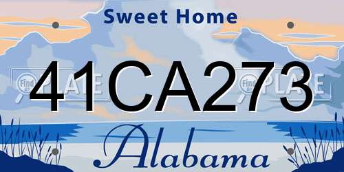 41CA273 Alabama License Plate