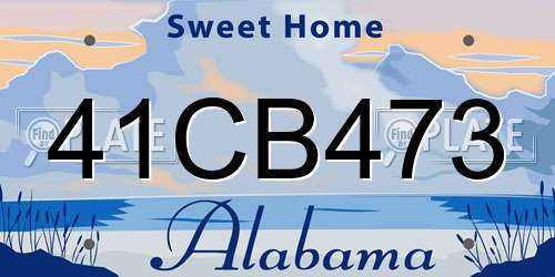 41CB473 Alabama License Plate
