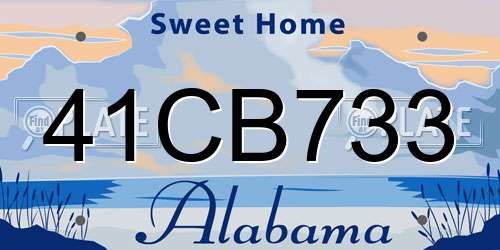 41CB733 Alabama License Plate