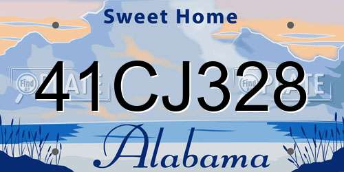 41CJ328 Alabama License Plate