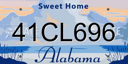 41CL696 Alabama License Plate