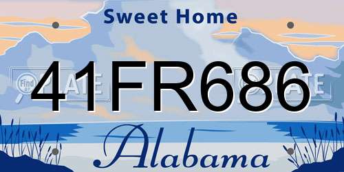 41FR686 Alabama License Plate