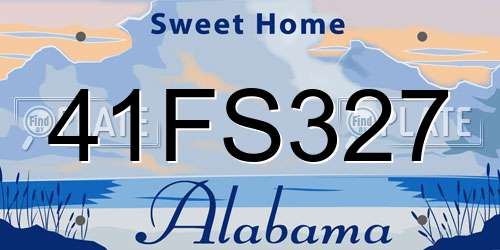 41FS327 Alabama License Plate