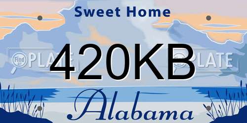 420KB Alabama License Plate