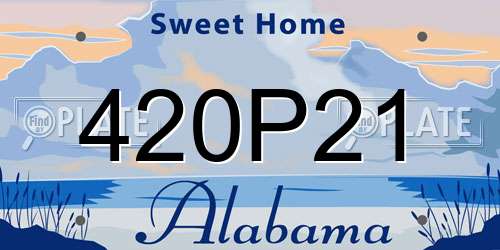 420P21 Alabama License Plate