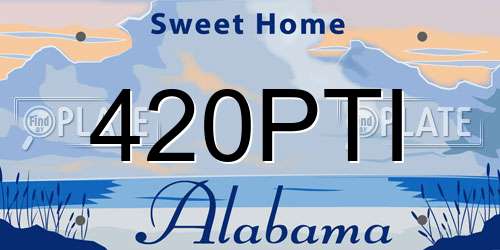 420PTI Alabama License Plate