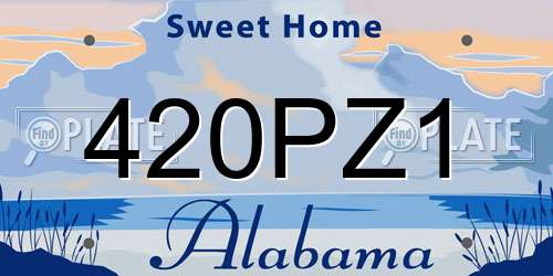 420PZ1 Alabama License Plate