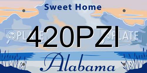 420PZI Alabama License Plate