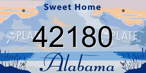 42180 Alabama License Plate