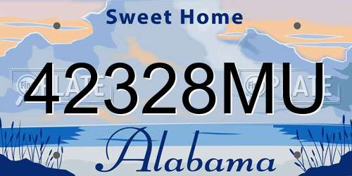 42328MU Alabama License Plate