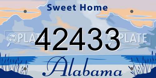 42433 Alabama License Plate