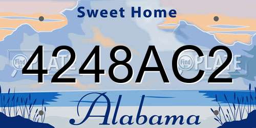 4248AC2 Alabama License Plate