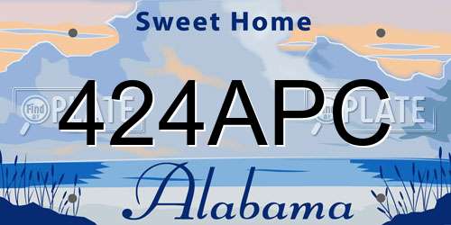 424APC Alabama License Plate