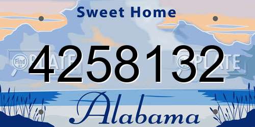 4258132 Alabama License Plate