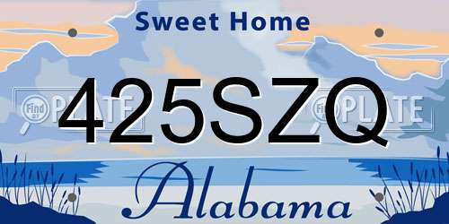 425SZQ Alabama License Plate