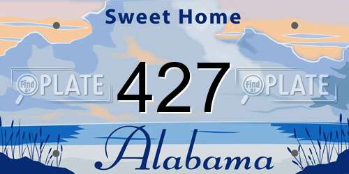 427 Alabama License Plate