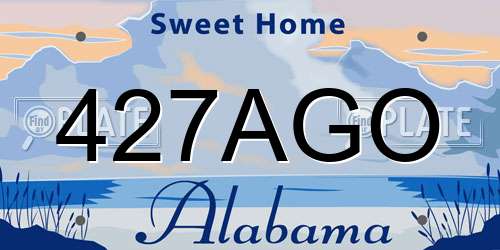 427AGO Alabama License Plate
