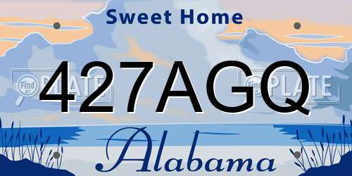 427AGQ Alabama License Plate