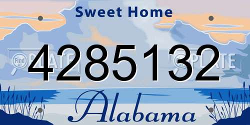 4285132 Alabama License Plate