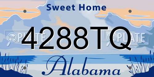 4288TQ Alabama License Plate