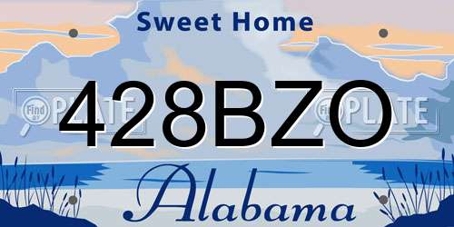 428BZO Alabama License Plate