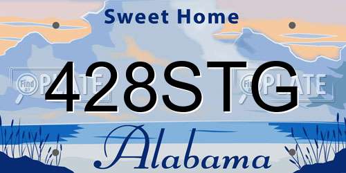 428STG Alabama License Plate