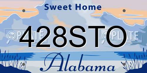 428STO Alabama License Plate