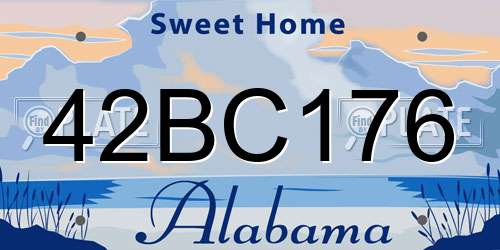 42BC176 Alabama License Plate