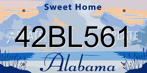 42BL561 Alabama License Plate