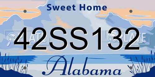 42SS132 Alabama License Plate