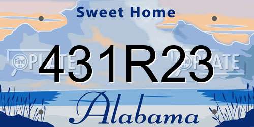 431R23 Alabama License Plate