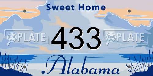 433 Alabama License Plate