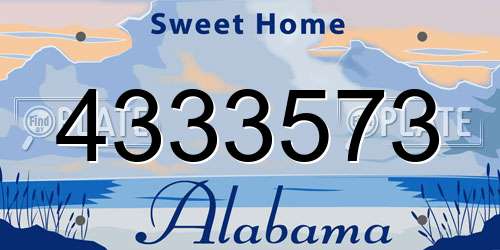 4333573 Alabama License Plate