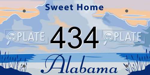 434 Alabama License Plate