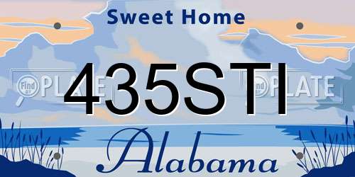435STI Alabama License Plate