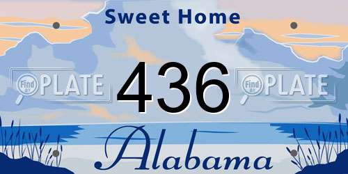 436 Alabama License Plate