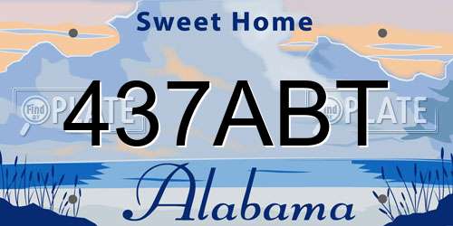 437ABT Alabama License Plate