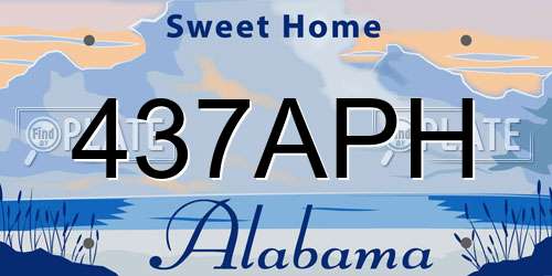 437APH Alabama License Plate