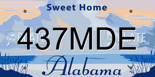 437MDE Alabama License Plate