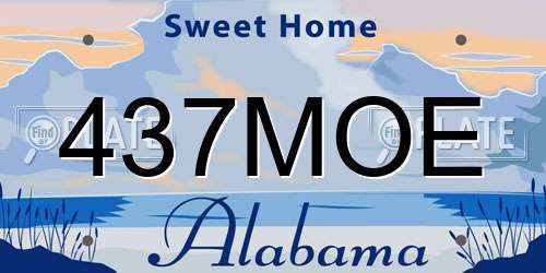 437MOE Alabama License Plate
