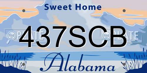 437SCB Alabama License Plate