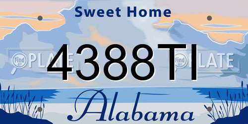 4388TI Alabama License Plate