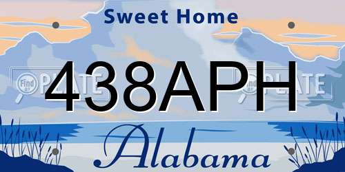 438APH Alabama License Plate